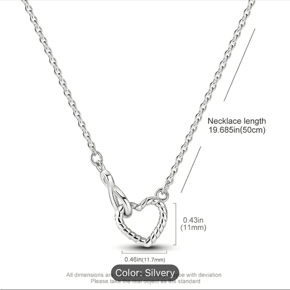 Sterling 925 Silver Hypoallergenic Jewelry Hollow Heart Design Necklace
